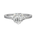 Silber Bow Heart Ring