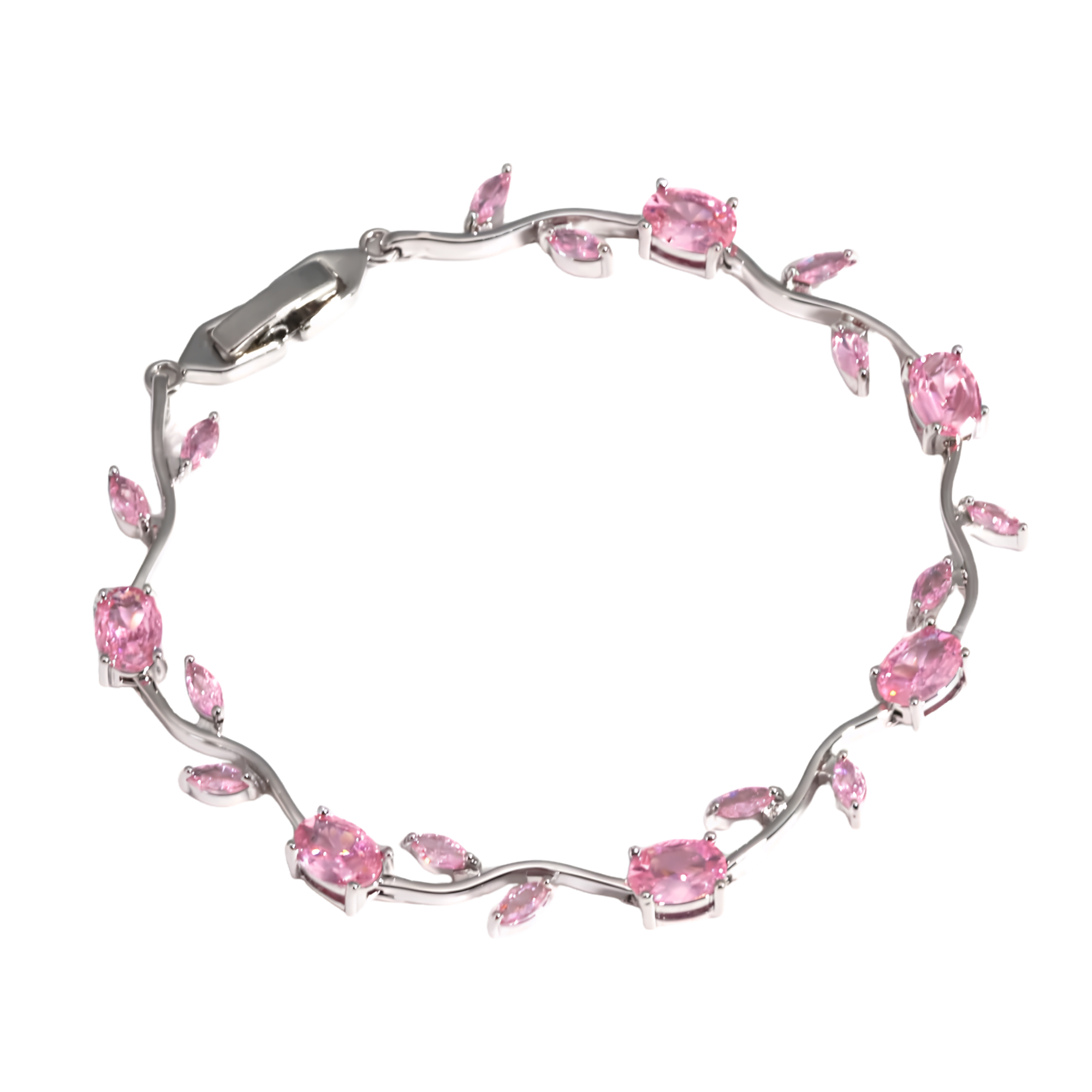 Sødt Sølvfarvet Tulipanarmbånd