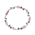 Elegant Sølvfarvet Tulipanarmbånd